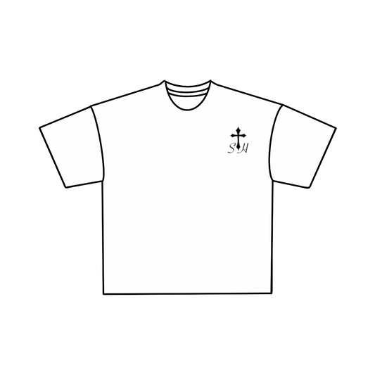 Cross Tee Slightly Cropped (White)(PRE ORDER)